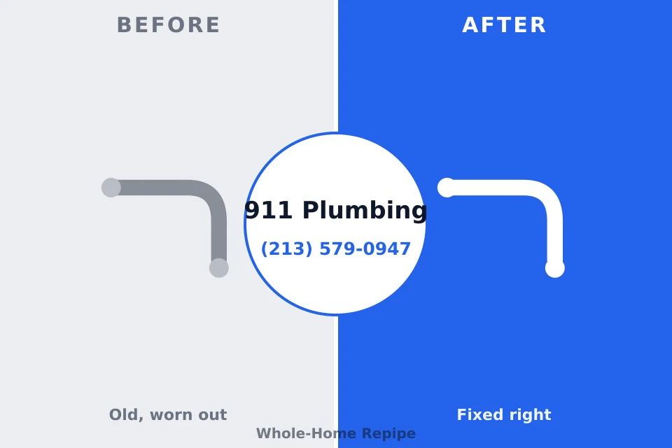 Before and after: plumbing company Kiel, WI